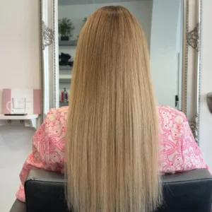 Flawless natural hair extensions and keratin bond in Ryde by Alina Kalinichenko