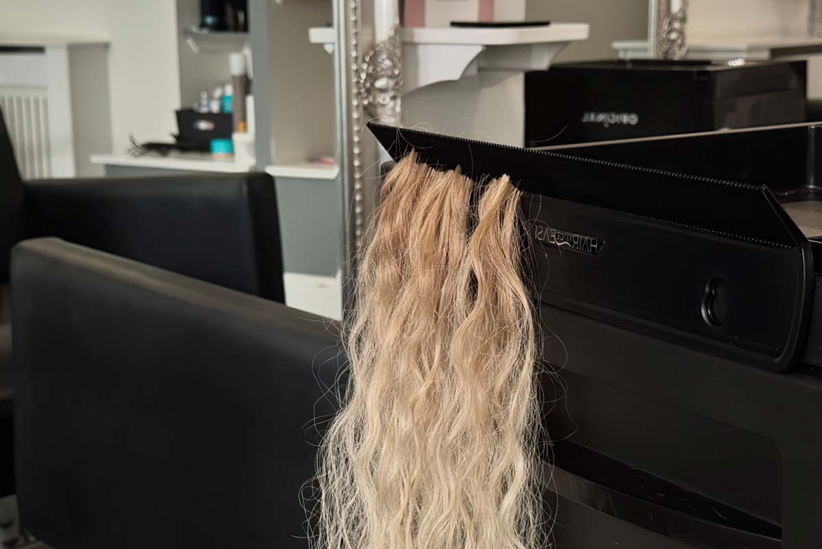 hair stylist workspace of alina kalinichenko, isle of wight