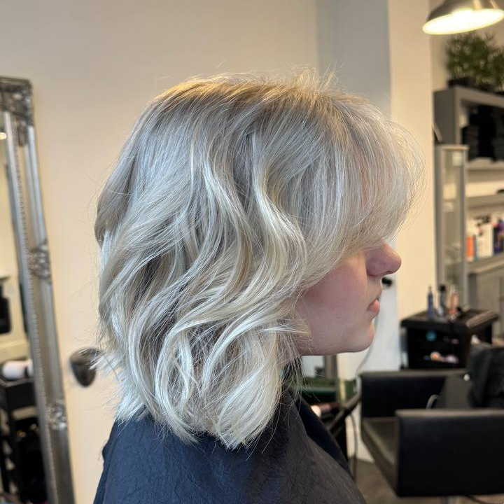 Classic blonde haircut and styling by Alina Kalinichenko | Hair salon Isle of Wight
