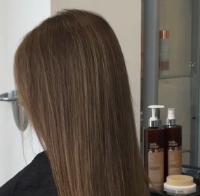 Smooth, shiny hair after professional treatment by Alina Kalinichenko, Ryde